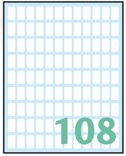 Slika WHITE samoljepljive etikete 14x8