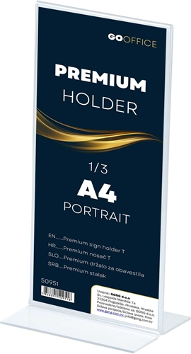 Fotografija proizvoda: GOOFFICE NOSAČ OBAVIJESTI T/A4 1/3 - Gong webshop