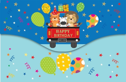 Slika HAPPY BIRTHDAY - ČESTITKA SA DŽEPOM ZA NOVAC