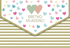 Slika SRETNO MLADENCI - ČESTITKA SA DŽEPOM ZA NOVAC