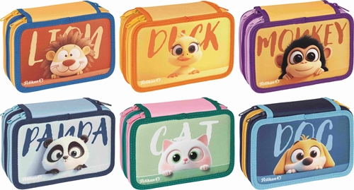 Slika HAPPY ANIMALS PELIKAN ETUI 3 ZIP S PRIBOROM