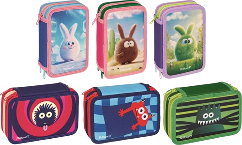 Slika MONSTERS PELIKAN ETUI 3 ZIP S PRIBOROM